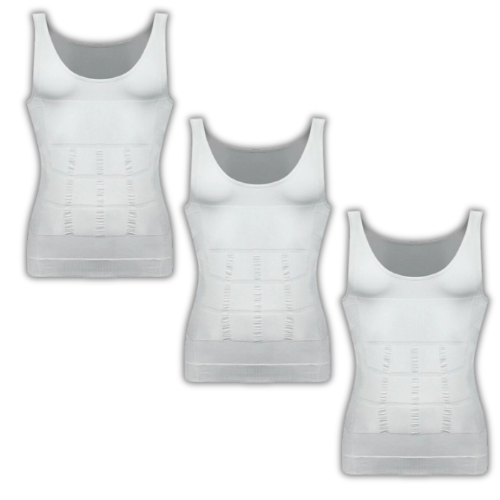 3-Pack Men's Compression Shaping Vests – Instantly Slim & Support