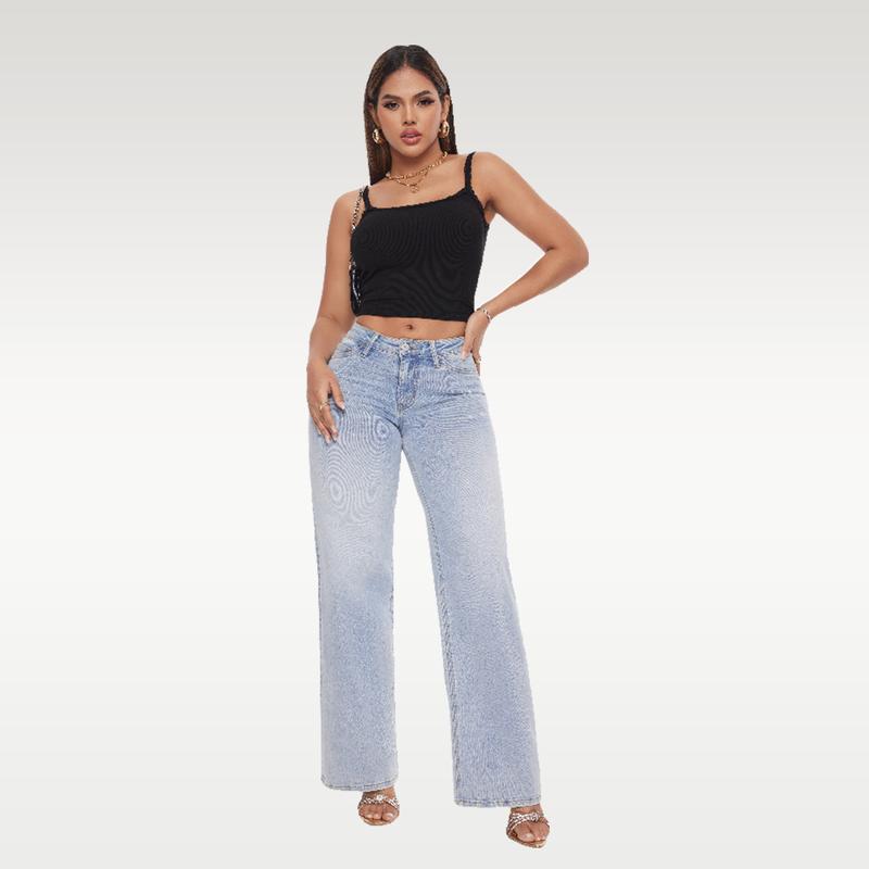 ErgoFit Wide Leg Jeans β Shape & Comfort