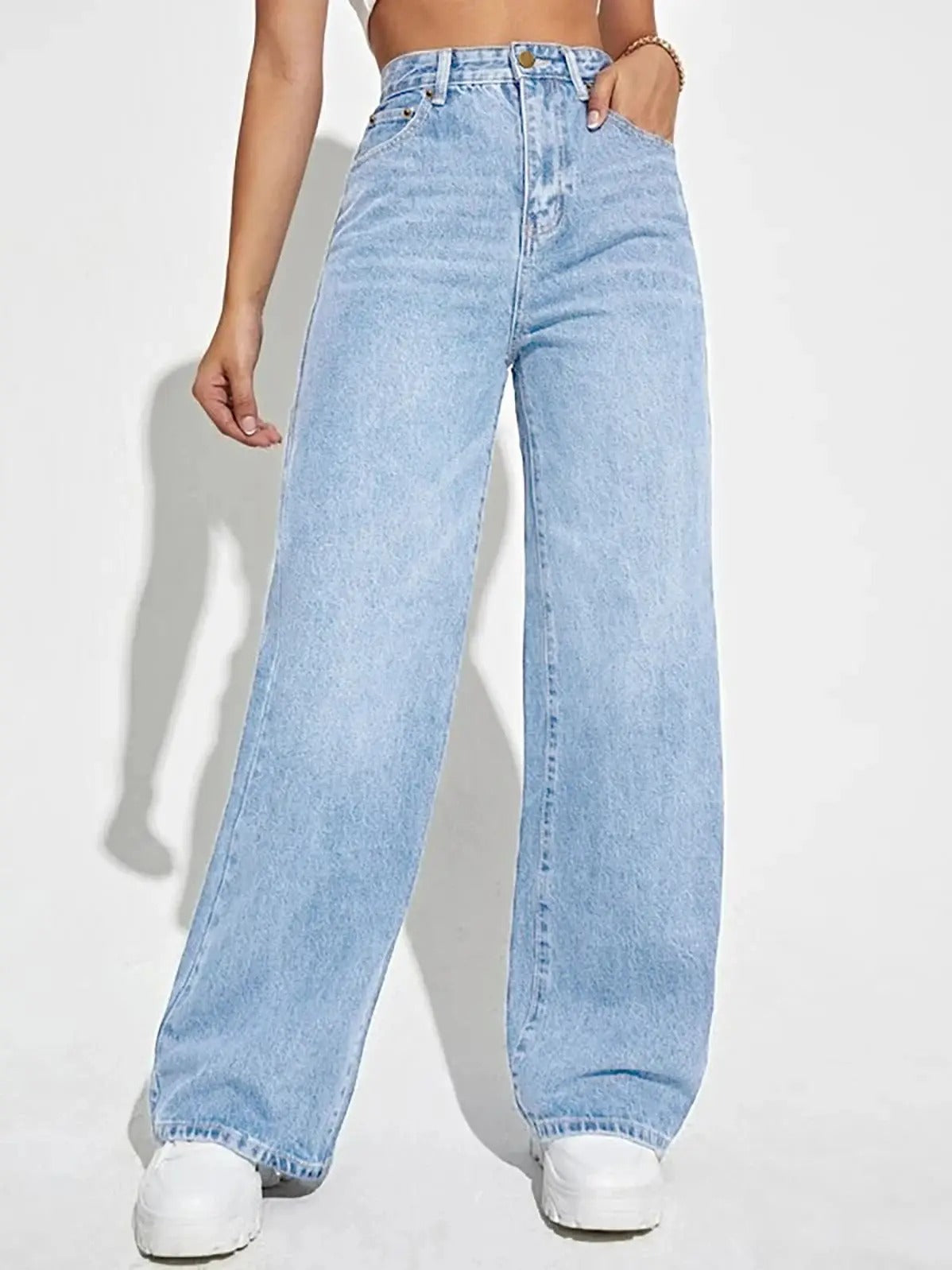 ErgoFit Wide Leg Jeans β Shape & Comfort
