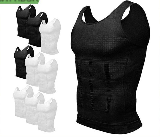 3-Pack Men's Compression Shaping Vests – Slim & Support Instantly