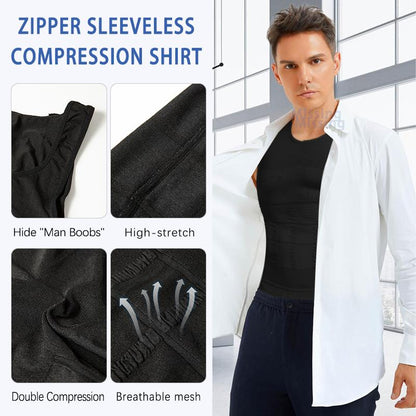 3-Pack Men's Compression Shaping Vests – Instantly Slim & Support