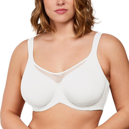 CoolComfort™ Plus Size Smoothing T-Shirt Bra – Full Coverage, Unlined, Minimizer