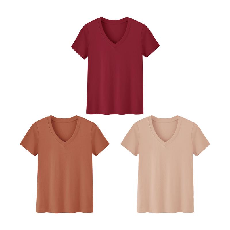 Essential V-Neck Tee – Soft, Stylish & Everyday Ready (3-Pack)