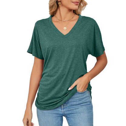 3-Pack Women’s V-Neck Side-Ruched Tees – Soft Dolman Fit