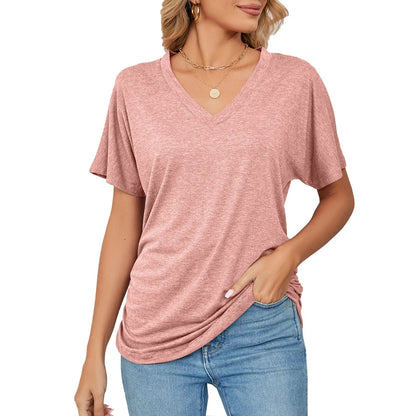 3-Pack Women’s V-Neck Side-Ruched Tees – Soft Dolman Fit