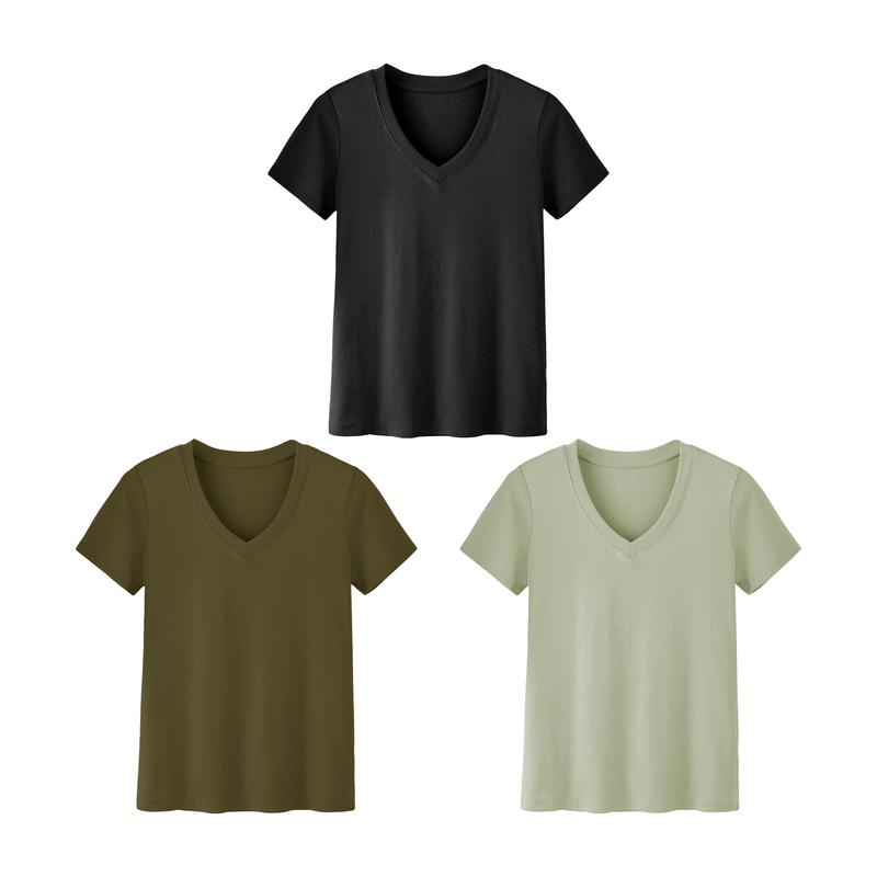 Essential V-Neck Tee – Soft, Stylish & Everyday Ready (3-Pack)